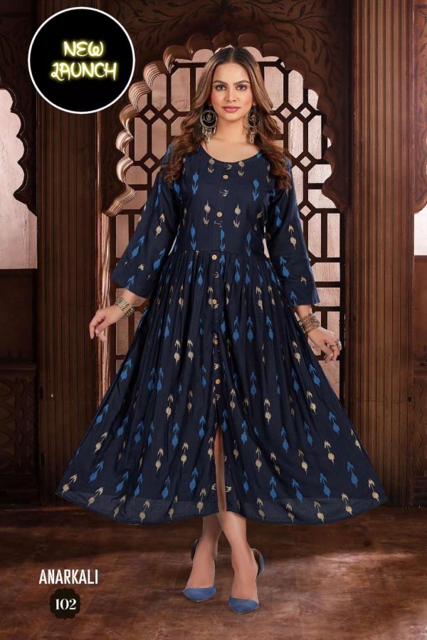 Trendy New Anarkali Vol 1 Rayon Designer Exclusive Kurti Collection